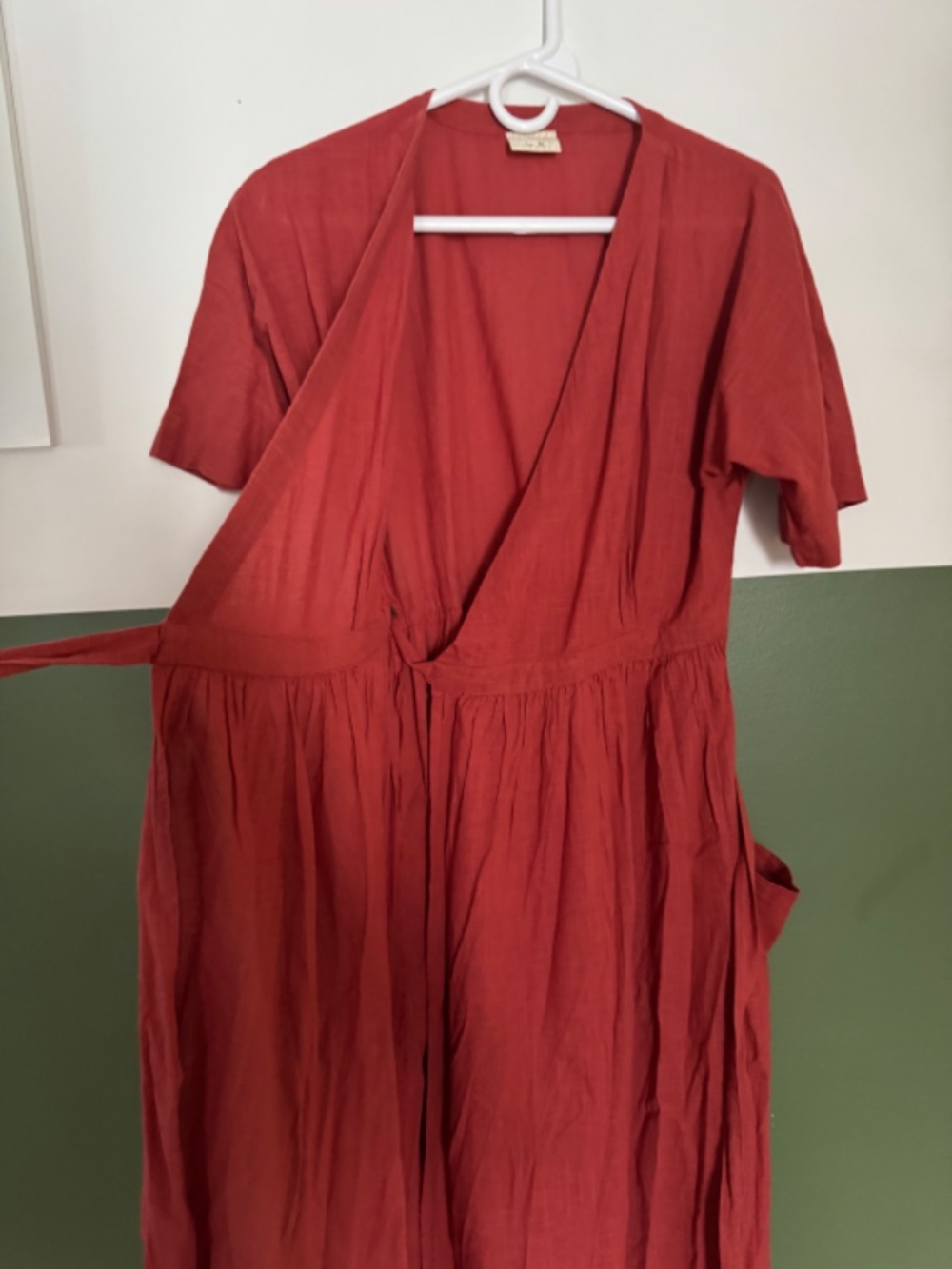 Curator SF Ansilee Wrap Dress, M, Terracotta - Picture 2 of 4
